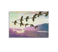 N C Wyeth,Canada Geese in Spring,art Prints,Vintage Art,canvas Wall Art,famous Art Prints Poster Decorative Painting Canvas Wall Posters And Art Picture Print Modern Family Bedroom Decor Posters 12x18