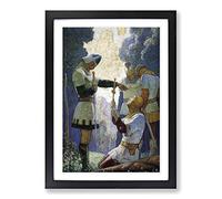 N. C. Wyeth Death of Orlando Framed Print | A2 Black Framed Wall Art | Ready to Hang | Modern Nature Picture | Living Room Bedroom Lounge Office