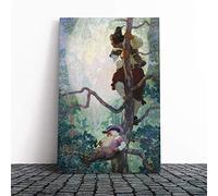 N. C. Wyeth Fantasy Canvas Print | Gallery Wrapped 30mm Frame Wall Art | 30x20 inches | Ready to Hang | Modern Picture | Living Room Bedroom Lounge Office