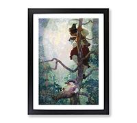N. C. Wyeth Fantasy Classic Painting Framed Wall Art Print, Ready to Hang Picture for Living Room Bedroom Home Office Décor, Black A4 (34 x 25 cm)