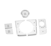 N Compatible with Mazda 3 CX3 BP CX30 CX-30 DM 2019 2020 2021 2022 2023 2024 Car Center Console Electronic Handbrake Multimedia Button Trim Stickers(Silver)