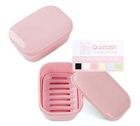 N/D Travel Soap Holder, 2PCS Portable Soap Dish Soap Saver for Camping Gym Travel (Pink)