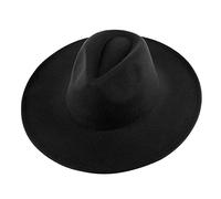 N E D Hat Unisex Fashion Solid Color British Large Woolen Jazz Hat Mens Baseball Cap Big Head (Black, One Size)