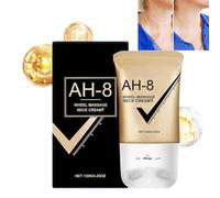 N-eck Firming Cream,AH-8 N-eck Firming Cream with Roller,Neck Roller for Saggy Skin,Double Chin & Jawline - Hydrating Anti-Aging Neck Treatment with Collagen & Peptides