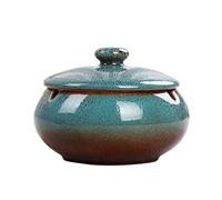 N/F Home Office Round Ceramic Ashtray Multicolor Ashtray With Lid Ashtray