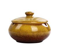 N/F Home Office Round Ceramic Ashtray Multicolor Ashtray With Lid Ashtray