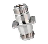 N Female to N Female Coaxial Adapter Converter 4 Hole Panel Mount Flange for Stable Signal Connection, Durable Connector