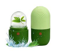 N&G Ice Roller for Face & Eyes - Reusable Silicone Ice Face Roller for Puffiness, Shrinks Pores & Boosts Skin Elasticity - Leak-Proof Cold Therapy Tool for Women (Green)