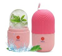 N&G Ice Roller for Face & Eyes - Reusable Silicone Ice Face Roller for Puffiness, Shrinks Pores & Boosts Skin Elasticity - Leak-Proof Cold Therapy Tool for Women (Pink)