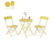 n Garden Furniture Set Outdoor Bistro Table and Chairs Set of 2 Small Balcony Furniture Weather Resistant 3 Piece Folding Sets for BalconyYard Garden