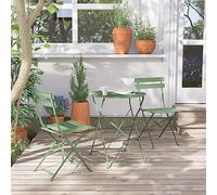n Garden Furniture Set Outdoor Bistro Table and Chairs Set of 2 Small Balcony Furniture Weather Resistant 3 Piece Folding Sets for BalconyYard Garden