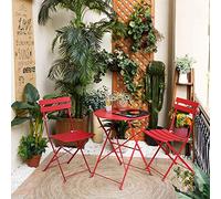 n Garden Furniture Set Outdoor Bistro Table and Chairs Set of 2 Small Balcony Furniture Weather Resistant 3 Piece Folding Sets for BalconyYard Garden