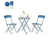 n Garden Furniture Set Outdoor Bistro Table and Chairs Set of 2 Small Balcony Furniture Weather Resistant 3 Piece Folding Sets for BalconyYard Garden