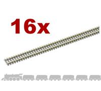 N gauge flexible wooden sleeper track (nickel silver rail) Peco SL-300 - 914mm