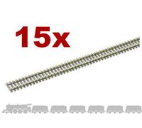 N gauge flexible wooden sleeper track (nickel silver rail) Peco SL-300 - 914mm