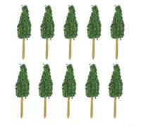 N Gauge Scenery Trees 65mm 10pcs Train Layout Set(Dark Green)