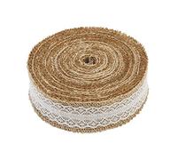N-K 1 m Hessian Ribbon with Lace Edge Hessian Lace Roll Suitable for DIY Hand Weaving 5 cm Reliable Performance Nice Design