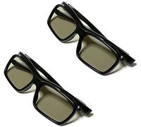 N-K 3D Glasses (Pack of 2) - Black, Cotton/Polyester, Solid Pattern - For LG 3D TV, Movie Theater TV, Can Be Worn Over Glasses