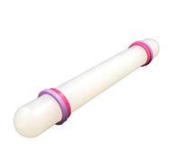 N-K PULABO 1 Pcs Non Stick Plastic Rolling Pin Sugar Craft Fondant 9 Inches Rolling Pin for Cake Decorating Baking Kitchen Accessory(White) Economic