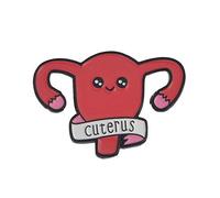 N-K PULABO Cartoon Women's Womb Pin Brooch Shape The Uterus Brooch Pin Jewelry Gift Portable and Useful Fashionable