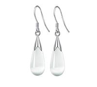 N-K PULABO Polished Teardrop Puff Drop Wire Earrings Jewelry Ladys Water Drop Earrings 925 Sterling Silver Jewelry Durable Service Beautiful