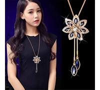 N-K PULABO Snowflakes Necklace Pendant Women Sweater Chain Long Crystals Necklace Jewellery Practical and Popular Fashionable