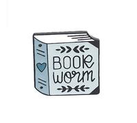 N-K PULABO Women English Letter Book Worm Badge Brooch Pin Clothes Jewelry Decor Superiorâ€‚Quality Fashionable