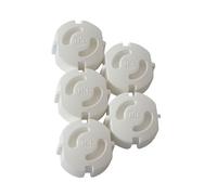 N&L Child Safety Socket Protector, Pluggable, Reusable, Glueless (Pack of 5, White)