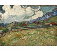 N.LANSHAN 11CT DIY Printed Cross Stitch Kit Famous Oil Painting，Wheat Field Behind The Hospital Cross Stitch Patterns Kits Printed Needlepoint Set,Crafts Embroidery Art for Home Decor 30x40cm