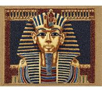 N.LANSHAN DIY Tapestry Kits for Adults Vintage Egyptian King Latch Hook Rug Making Kit for Adults Kids,Cross Stitch Set Carpet Tapestry Needlework 100x140cm