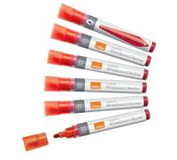 Nobo Liquid Ink Drywipe Whiteboard Pens, 3 mm Bullet Tip, Pack of 10, 1915379, Coloured