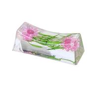 N&N Find Japan Japanese Chopstick Rest/Spoon Fork Knife Holder with Real Flower in Acrylic (Asparagus Pink)