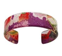 N&N Find Japan Japanese Kyoto Chirimen Bangle Bracelet (Purple/Pink)