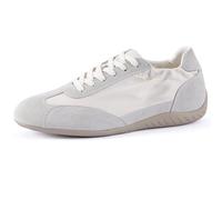N.N.G Women's Minimalist Retro Runner Sneakers Low Top - Faux Suede & Breathable Satin Panels, Lace-Up Casual Trainers,Round Toe