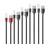 N. NETDOT Gen 10 Magnetic Charging Cable, Fast Charging, Compatible with USB-C and Micro-USB Phones, 10 Tips Included (5 Pack,1ft/3.3ft/5ft/6.6ft/6.6ft)