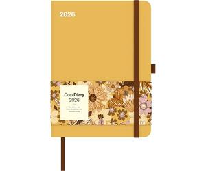 N Neumann Ray Flower Calendar 2026 - Book Calendar 16 x 22 cm with Weekly Overview, Elastic Closure Band, Pen Holder & Bag, Elegant Pocket Calendar for Work, School & Everyday Use: Cool Diary