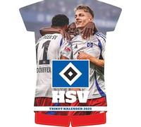 N NEUMANNVERLAGE - Hamburger SV 2025 Jersey Calendar, 34.1 x 42 cm, Football Calendar with Stars Motifs, Fan Calendar with Football Highlights, Spiral Bound and International Calendar