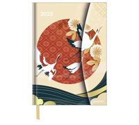 N NEUMANNVERLAGE - Japanese Papers 2025 Diary, 16 x 22 cm, Pocket Calendar with Magnetic Closure and Ribbon Bookmark, Pocket for Business Card, Annual and ... International Calendar: Magneto Diary
