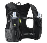 N NEVO RHINO Running Hydration Vest for Women Men, 5L Lightweight Hydration Backpack with 2 TPU 500ml Soft Flask, Breathable Runner Vest for Hiking Cycling Trailing Marathon
