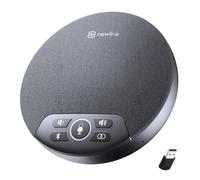 N newline Conference Speaker and Microphone, 4 AI Mics 360° Voice Pickup, Plug & Play, Bluetooth Speakerphone w/dongle, Wireless Daisy Chaining, Noise Reduction, for Meeting, Home Office, NewPie 91