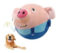N Nexoria Moving Dog Ball, Active Moving Pet Plush Toy Moving Pet Plush Toy USB Rechargeable Interactive Dog Toys Washable Pig Plush Electronic Dog Toy Dancing Dog Ball Bouncing Toy for Pet (B)