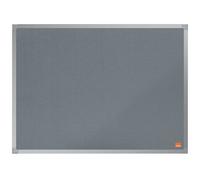 ACCO NOBO Felt Noticeboard Essence 1915204 600 x 450 mm Aluminium Trim Corner Wall Mount Grey