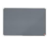 Nobo Felt Notice Board, 900 x 600 mm, Aluminium Trim, Corner Wall Mounting, Premium Plus, Grey, 1915195