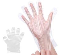 N/O 300 Piece Disposable Clear Plastic Gloves,Plastic Disposable Food Prep Glove,Disposable Polyethylene Work Gloves for Cooking,Cleaning