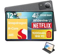 N-one Android Tablet,Qualcomm Snapdragon 8-Core 20GB 128GB 12 inch FHD Screen, Android 14 Tablets Unlocked 4G LTE SIM Cellular WiFi 9200mAh 18W Fast Charger