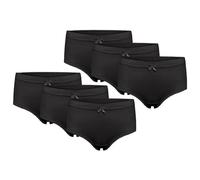 N R TEXTILES 12 Pack Ladies Briefs Maxi, 100% Cotton Full Comfort Fit Underwear Panties for Women Lace Trim Multipack Black, OS 14/16