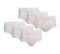 N R TEXTILES 12 Pack Ladies Briefs Maxi, 100% Cotton Full Comfort Fit Underwear Panties for Women Lace Trim Multipack Floral, XOS 16/18