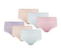 N R TEXTILES 12 Pack Ladies Briefs Maxi, 100% Cotton Full Comfort Fit Underwear Panties for Women Lace Trim Multipack Pastel, XOS 16/18