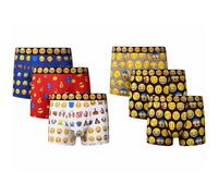 N R TEXTILES Mens EMOJI Boxers Cotton Emotion Smile Face Character Elastane Underwaer Flyless Shorts pack of 6 & 12 (Assorted/6 Pairs, Small)