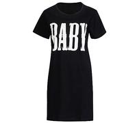 N R TEXTILES Women's Nightdress Short Sleeve Sleep Shirt Long Round Neck Sleep Sleepwear Shirt (Baby SS, L/16-18)